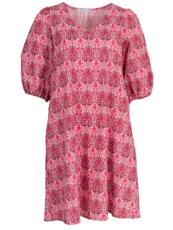 Azurro Jurk print Fuchsia A-3844-3