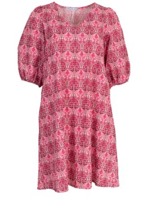 Azurro Jurk print Fuchsia A-3844-3