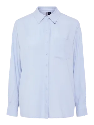 Pieces PCPIA LS LOOSE SHIRT WVN NOOS Cashmere Blue 17149315