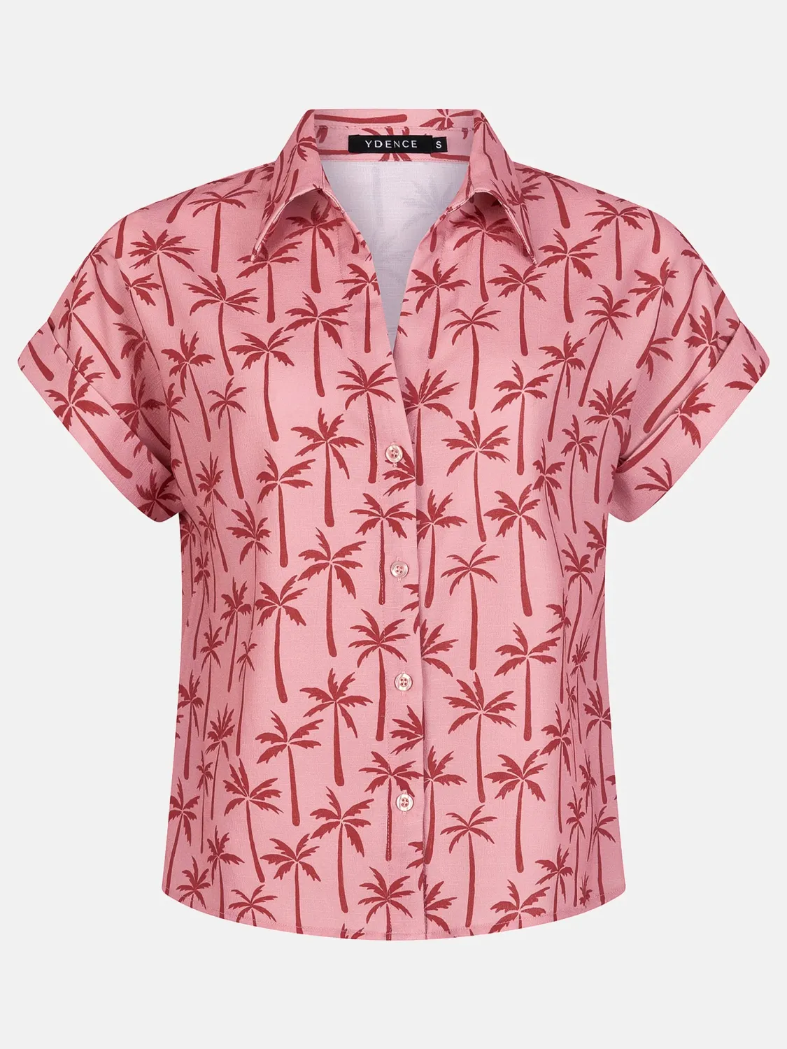 Ydence Blouse Tina Pink palms HSS2541