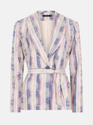 Ydence Kimono Ilonka Denim blue/pink stripe HSS2501