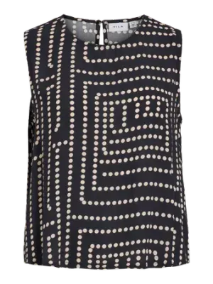 Vila VIFRELLI KLIO S/L SHORT TOP Black Beauty/Klio 14105413