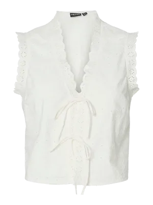 Pieces PCTALIA SL TIE TOP WVN Cloud Dancer 17157178