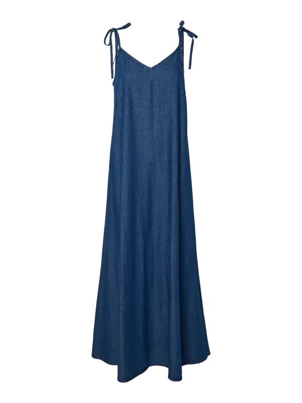 Pieces PCTENIM SLIP ANKLE DRESS WVN BC Medium Blue Denim 17157940