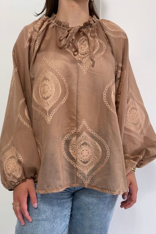 Ambika blouse print  R01796