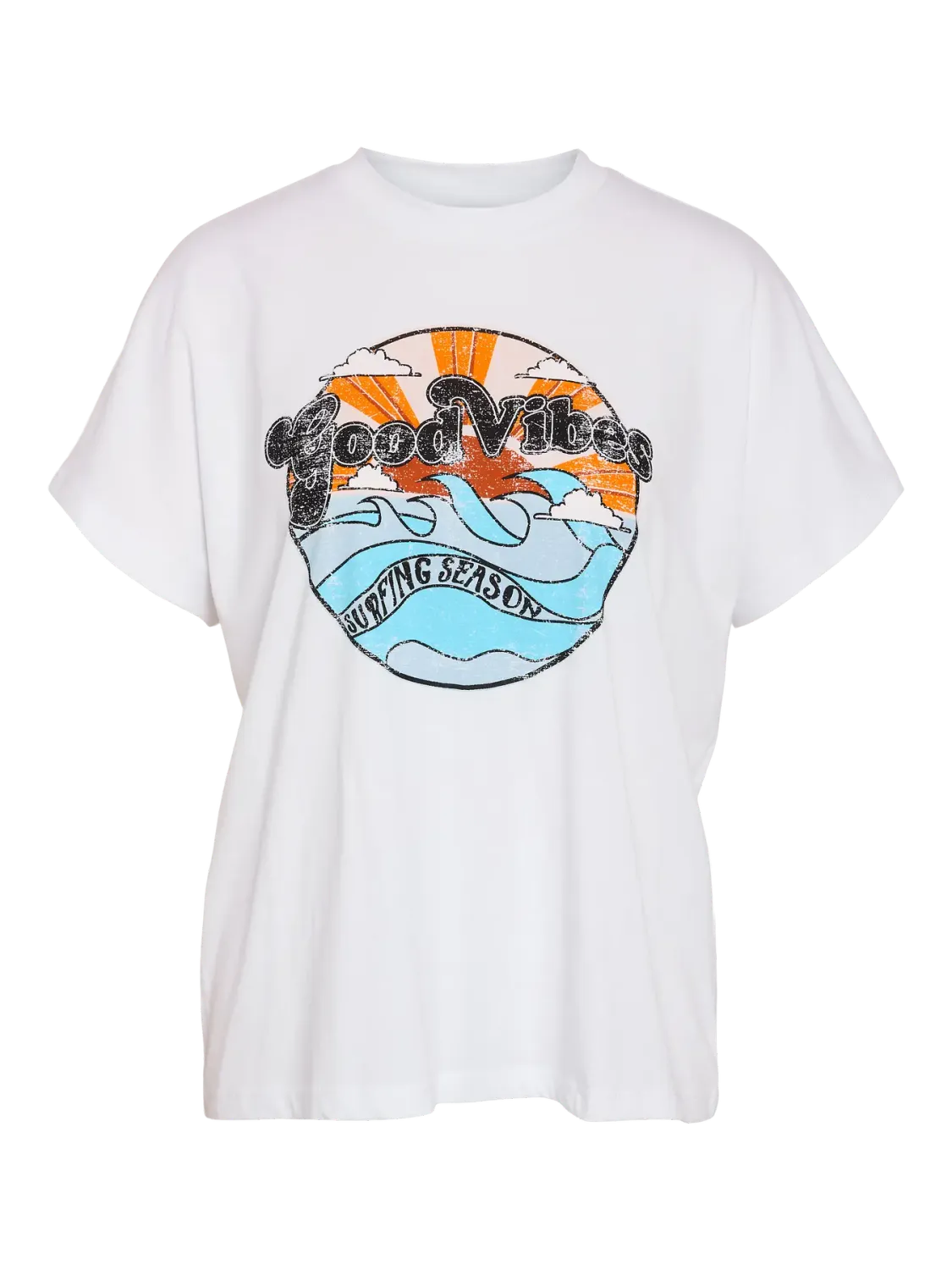 Noisy May NMBOHDI HAILEY WASHED SS TOP JRS FW: Bright White/SUNSET 27030133