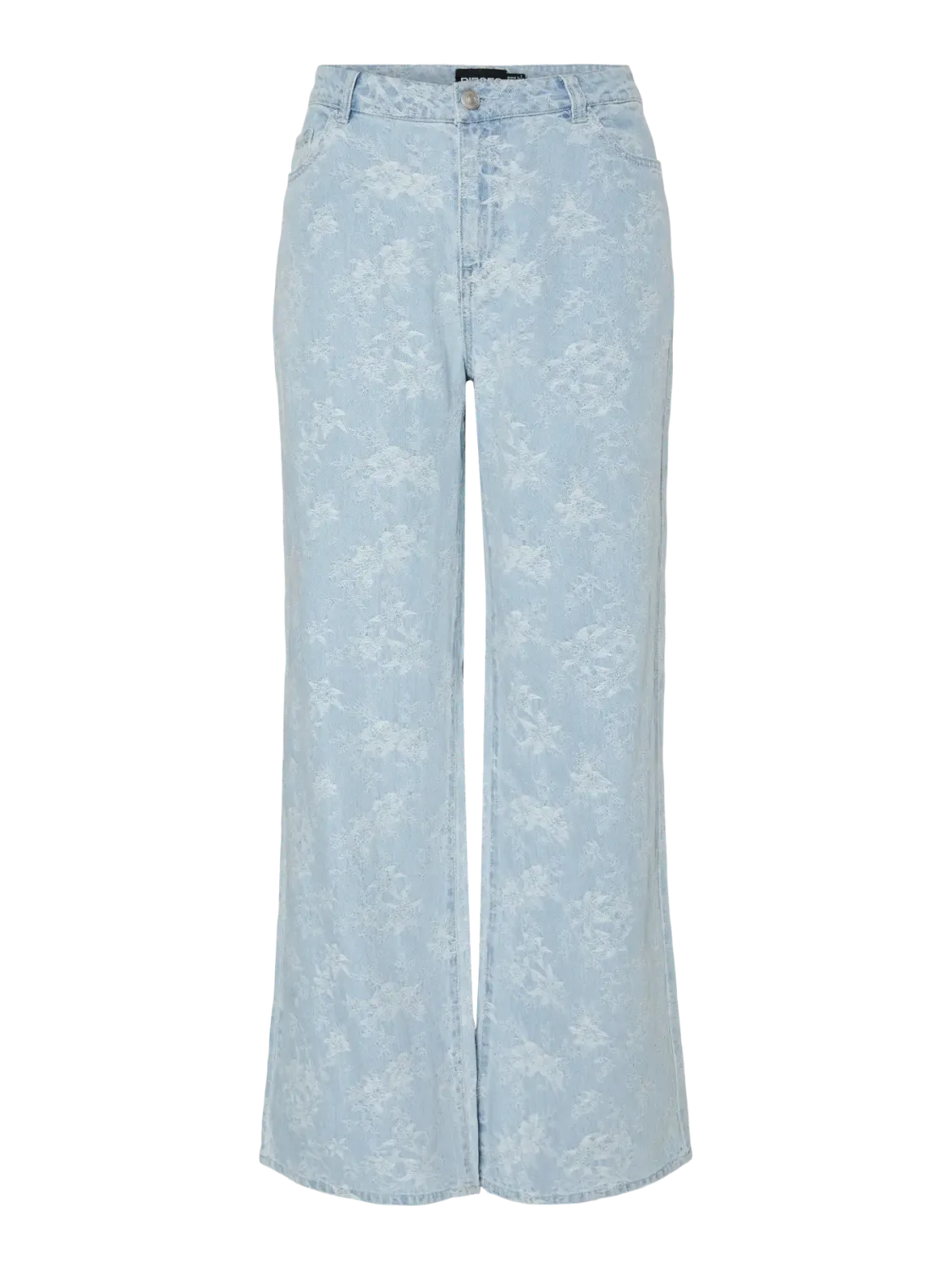 Pieces PCFELINE MW WIDE DENIM JEANS Light Blue Denim 17158463