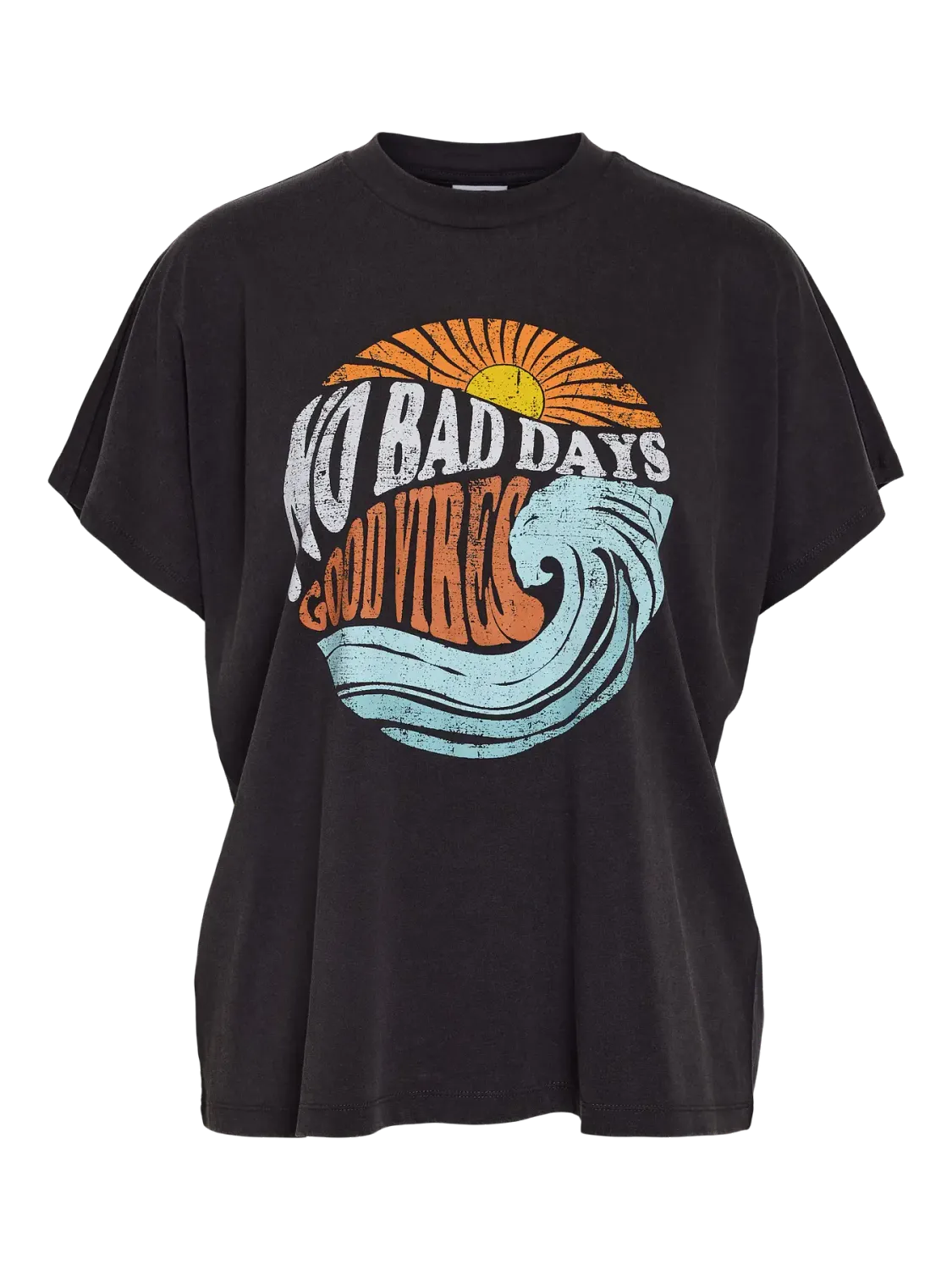 Noisy May NMBOHDI HAILEY WASHED SS TOP JRS FW: Obsidian/WAVE 27030133