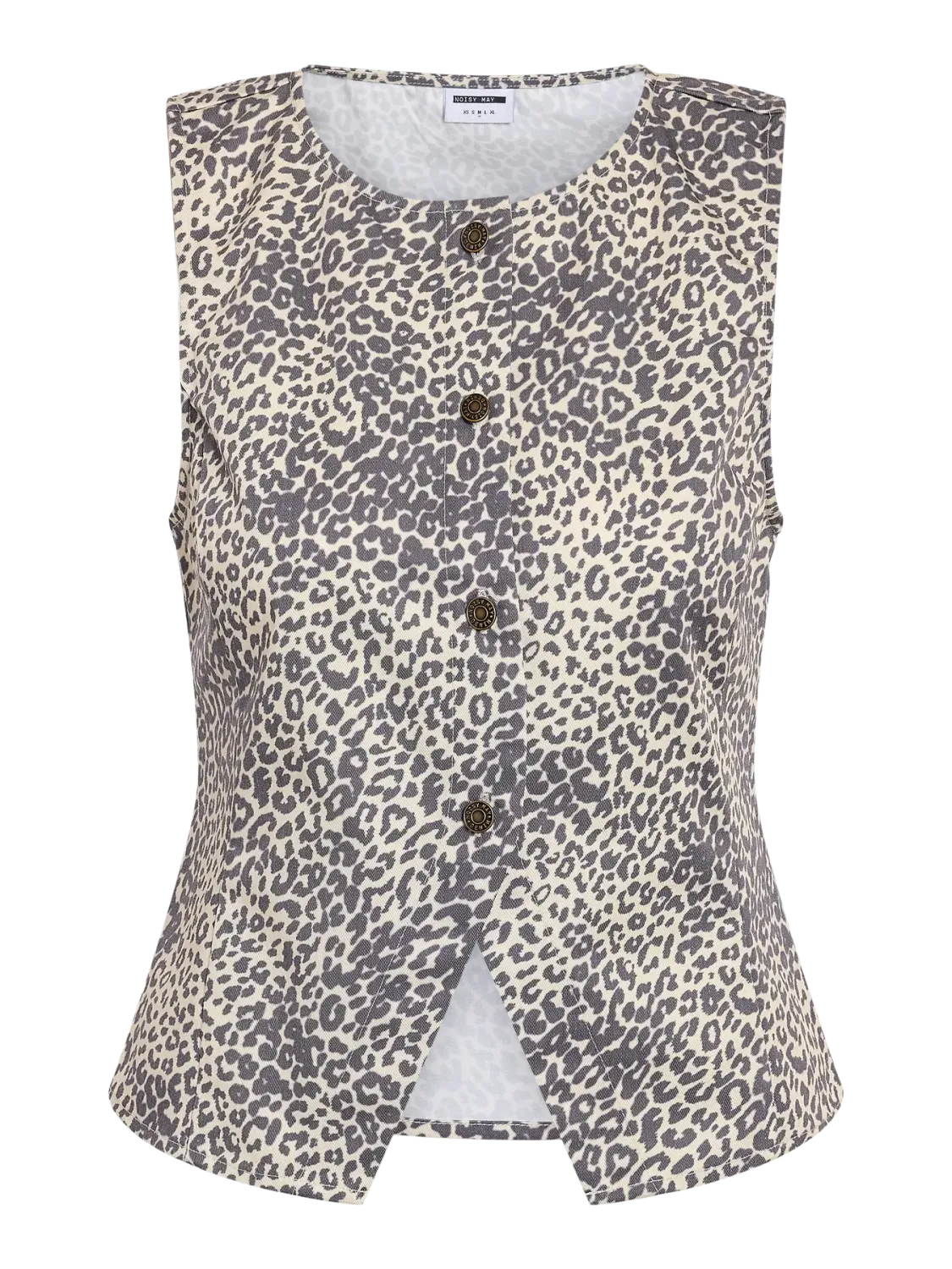 Noisy May NMJILL S/L WAISTCOAT Winter White/LEO 27035722
