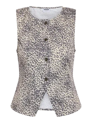 Noisy May NMJILL S/L WAISTCOAT Winter White/LEO 27035722
