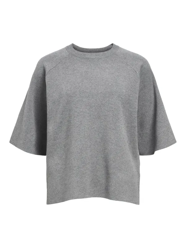 Object OBJREYNARD 2/4 KNIT PULLOVER NOOS Medium Grey Melange 23045103