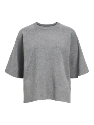Object OBJREYNARD 2/4 KNIT PULLOVER NOOS Medium Grey Melange 23045103