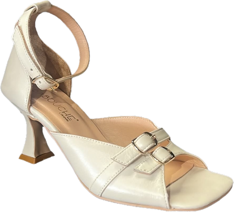 Babouche Lifestyle slipper met hak Caddi-1 offwhite Caddi-1