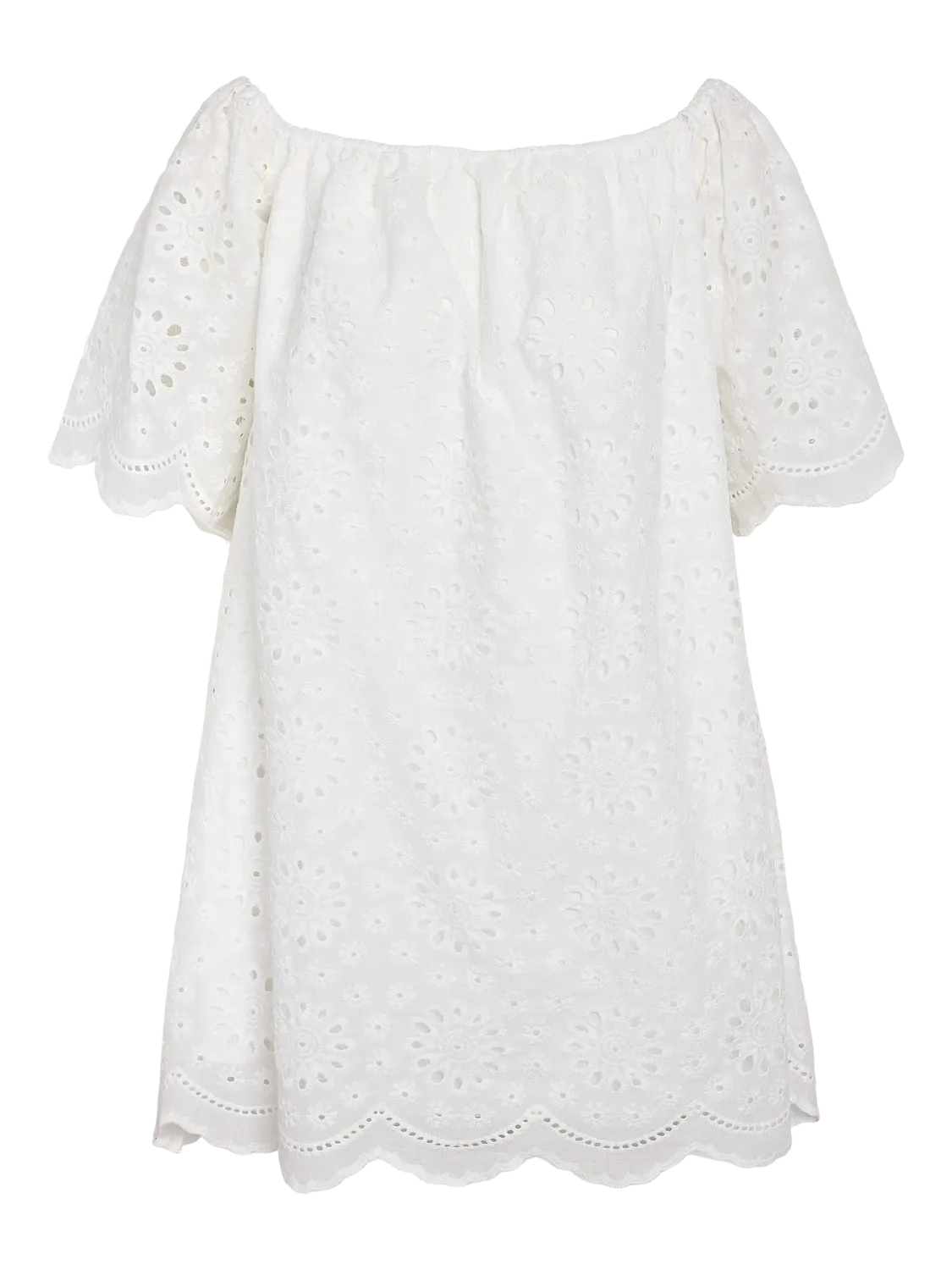 Noisy May NMFIONA OFFSHOULDER BRODERIE ABK DR: Bright White 27037156