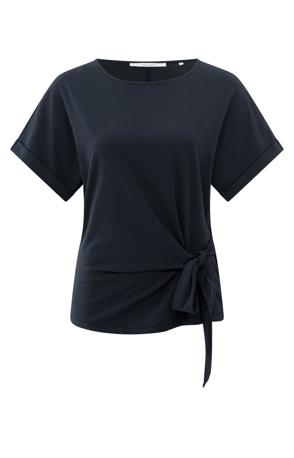 YaYa T-shirt with knotted detail TOTAL ECLIPSE BLUE 01-709093-506