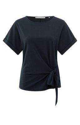 YaYa T-shirt with knotted detail TOTAL ECLIPSE BLUE 01-709093-506