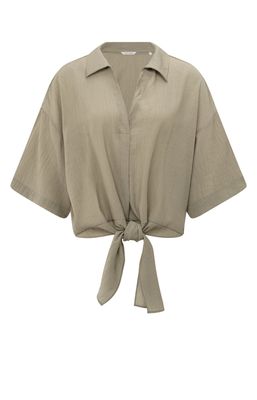 YaYa Top with knotted detail SENECA ROCK BEIGE 01-701295-506