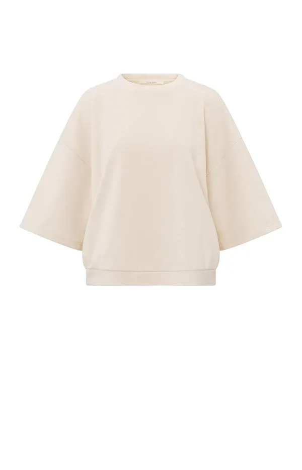 YaYa Oversized sweatshirt OFF WHITE KNIT 01-109084-503