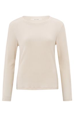 YaYa Geribde lange mouwentop OFF WHITE KNIT 01-709265-503