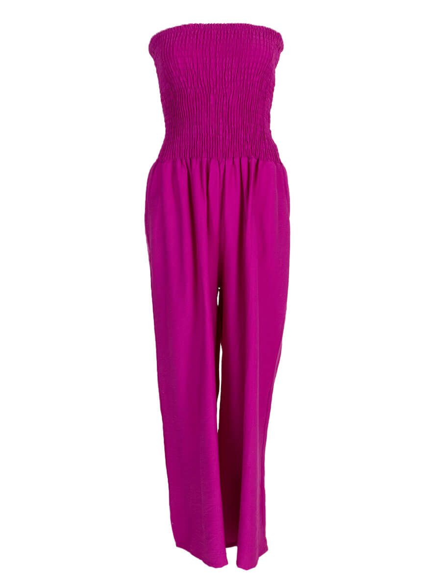 Azzurro jumpsuit strapless magneta A-7206