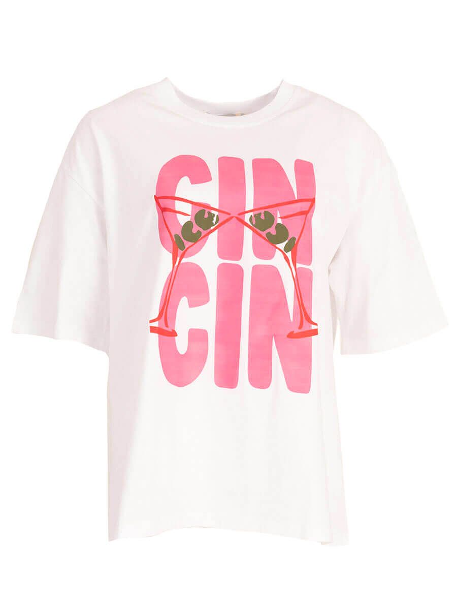 Azzurro T-shirt cin roze A-9133