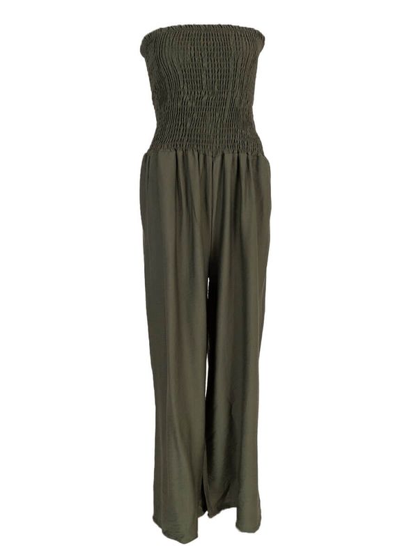 Azzurro jumpsuit strapless Army A-7206