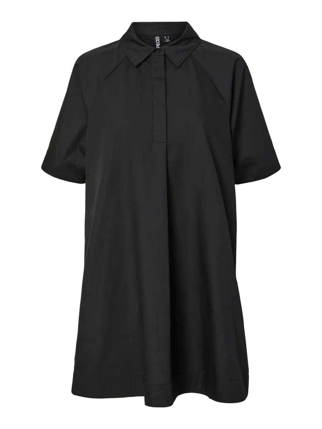 Pieces PCTONJA 2/4 SHORT SHIRT DRESS WVN D: Black 17163244