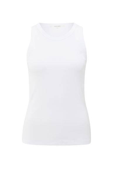 YaYa Ribbed singlet with back print PURE WHITE 01-729041-506