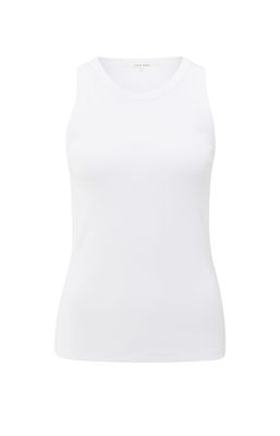 YaYa Ribbed singlet with back print PURE WHITE 01-729041-506