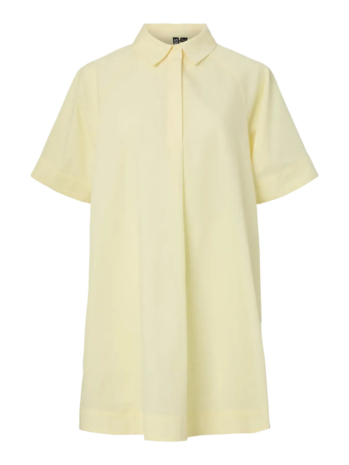 Pieces PCTONJA 2/4 SHORT SHIRT DRESS WVN D: Pale Banana 17163244