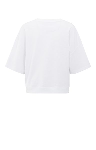 YaYa T-shirt with slub texture PURE WHITE 01-109089-506