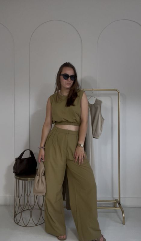 Ambika pantalon Dark Olive Kyra