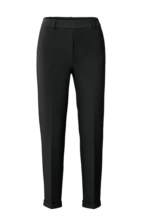 YaYa Zwarte scuba broek ALMOST BLACK 01-309168-N