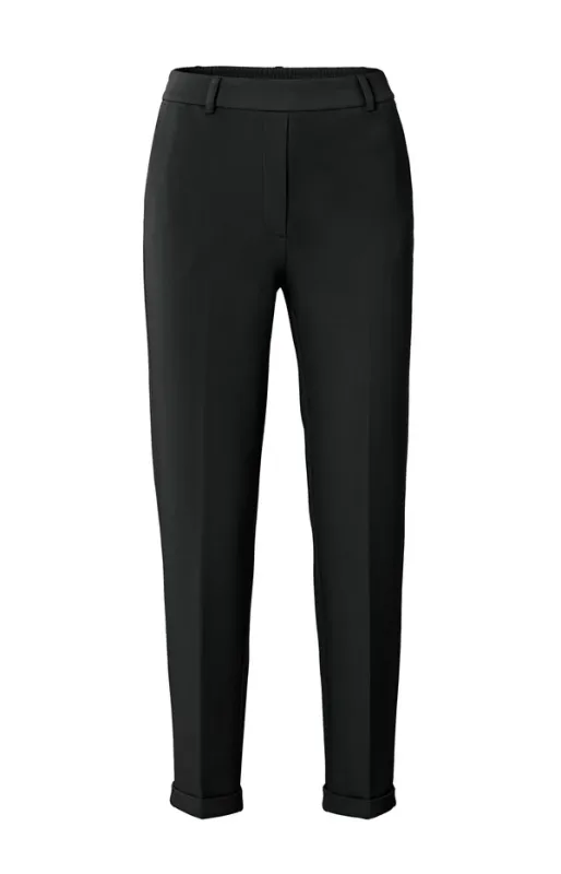 YaYa Zwarte scuba broek ALMOST BLACK 01-309168-N