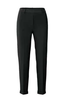YaYa Zwarte scuba broek ALMOST BLACK 01-309168-N