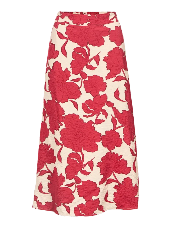 Object OBJJACIRA MW SKIRT NOOS Humus/Karanda red fl 23043490