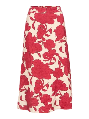Object OBJJACIRA MW SKIRT NOOS Humus/Karanda red fl 23043490