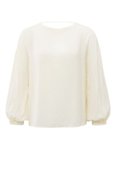 YaYa Crinkle top with low back OFF WHITE 01-701297-506