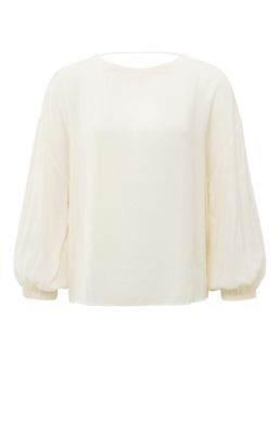 YaYa Crinkle top with low back OFF WHITE 01-701297-506