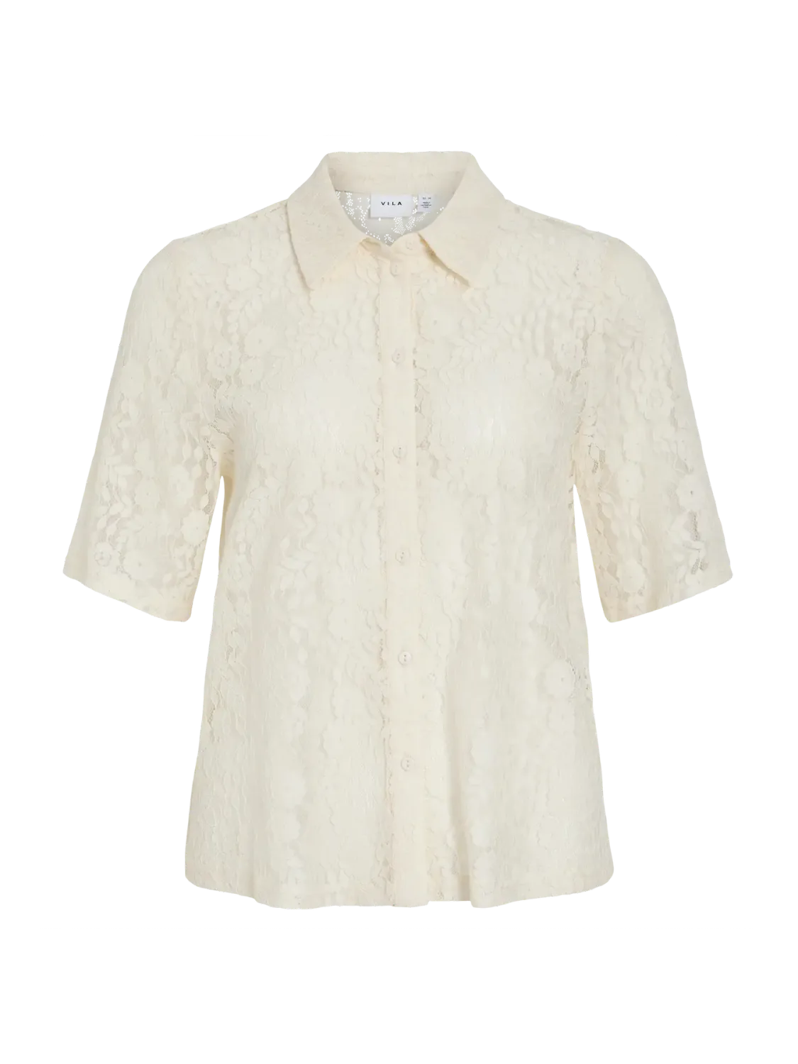 Vila VISELLY 2/4 LACE SHIRT Birch 14111250