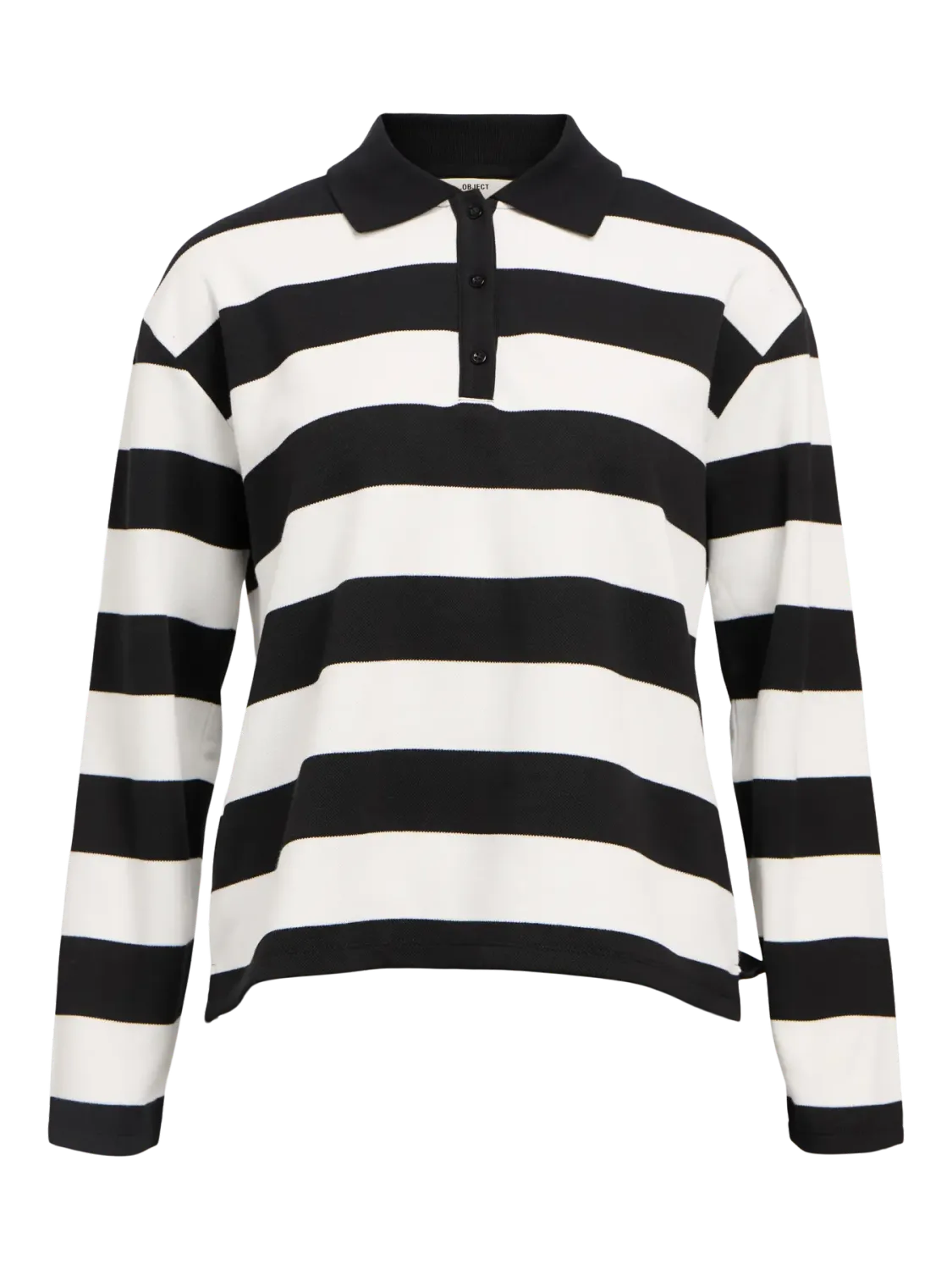 Object OBJMILLIE L/S LO POLO NOOS Black/Cloud dancer