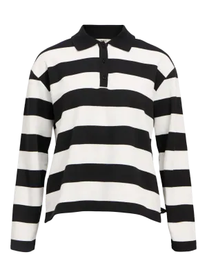 Object OBJMILLIE L/S LO POLO NOOS Black/Cloud dancer