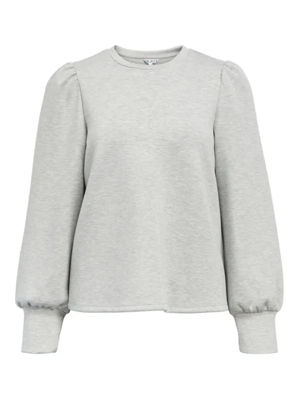 Object OBJANDREA RE L/S SWEATSHIRT NOOS Light Grey Melange 23047204