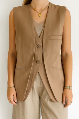 Ambika gilet patty Camel patty