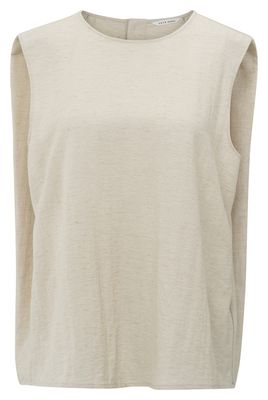 YaYa Sleeveless top with buttons WASHED BROWN 01-701301-507