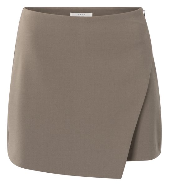 YaYa Mini skort with wrap-over GREYISH BROWN 01-401077-507