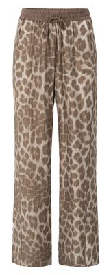YaYa Leopard print trousers MILK BROWN DESSIN 01-301207-507