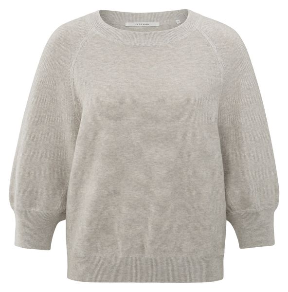 YaYa Knitted raglan sweater MILK BROWN MELANGE 01-000482-507