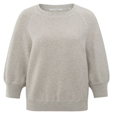 YaYa Knitted raglan sweater MILK BROWN MELANGE 01-000482-507