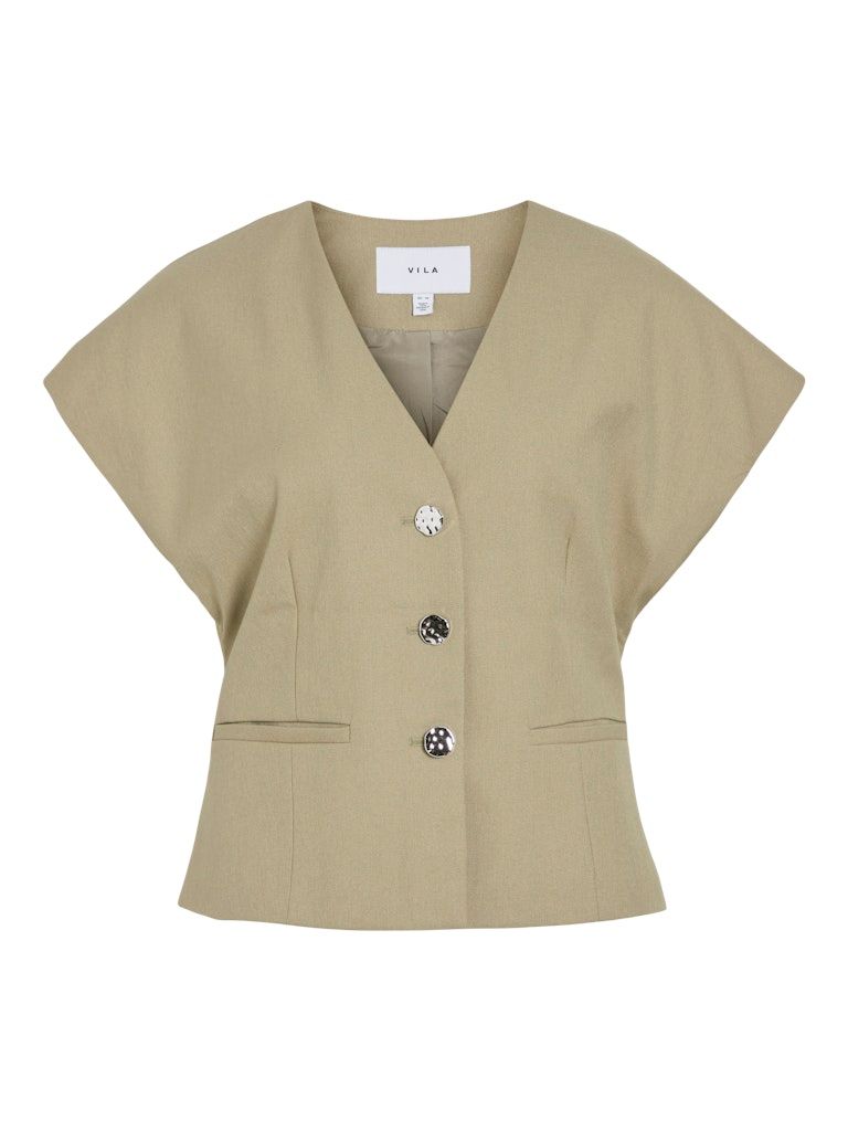 Vila VIKEEP V-NECK S/S BLAZER Elm 14107673